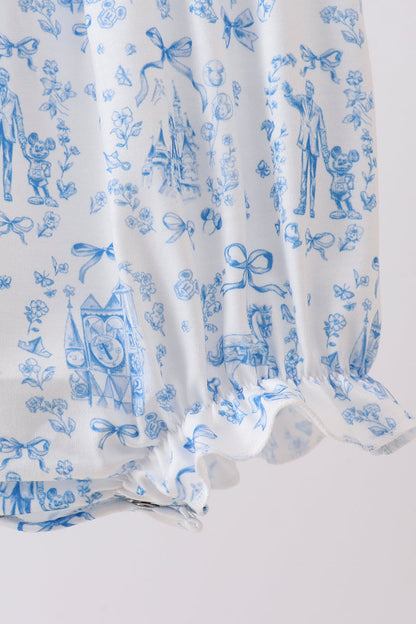 Blue Castle Smocked Ruffle Bubble