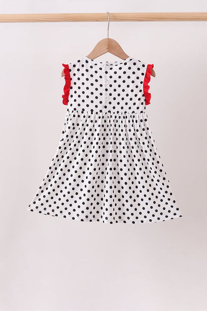 Red Georgia Bulldog Applique Dress