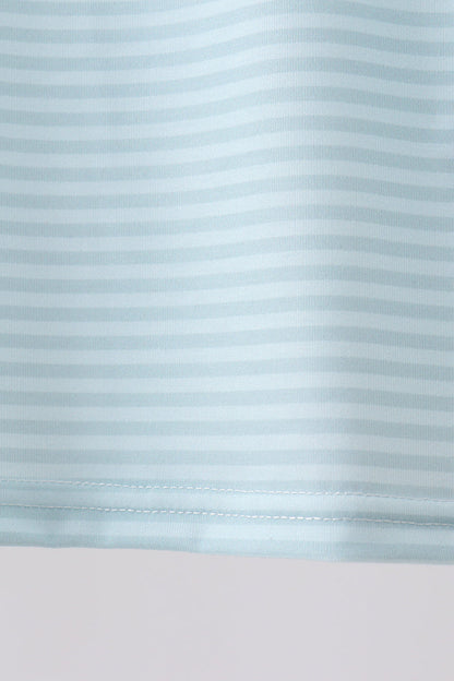Blue Stripe Shorts Set