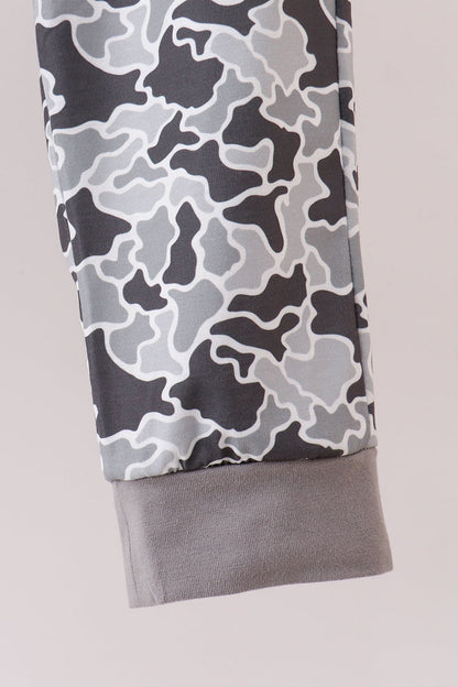 Grey Camouflage Jogger Set
