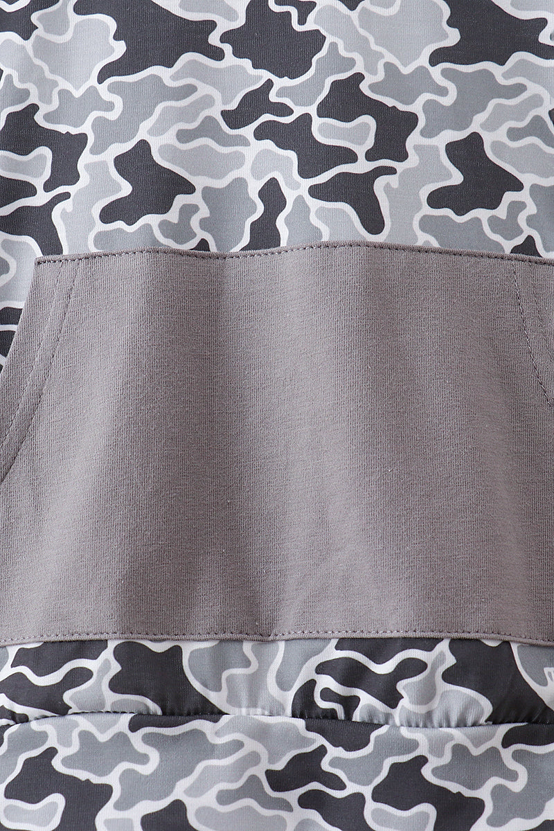 Grey Camouflage Hoodie