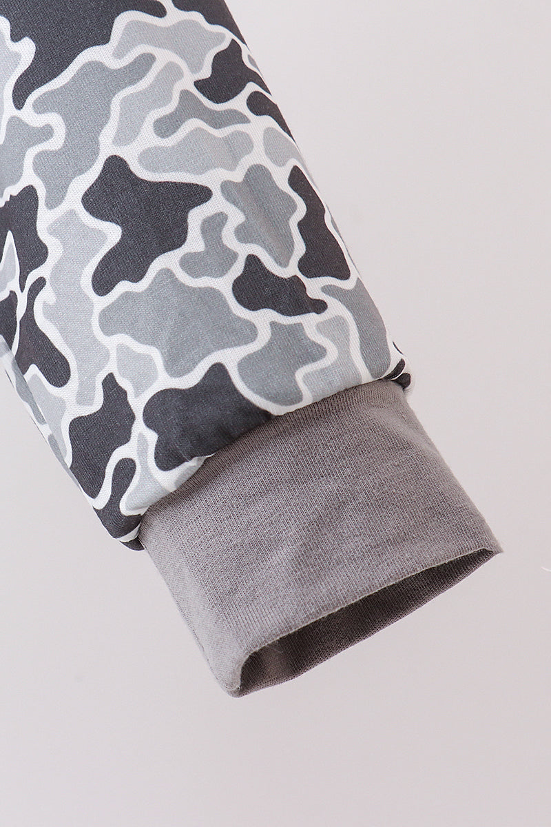 Grey Camouflage Hoodie