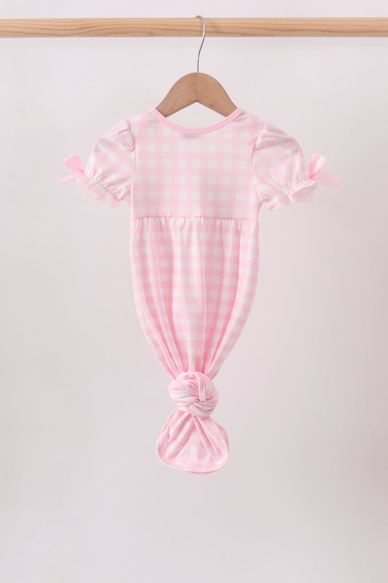 Pink Mallard Embroidery Gown