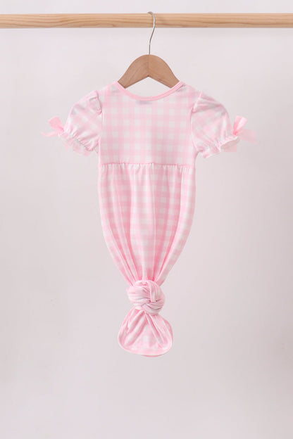 Pink Mallard Embroidery Gown
