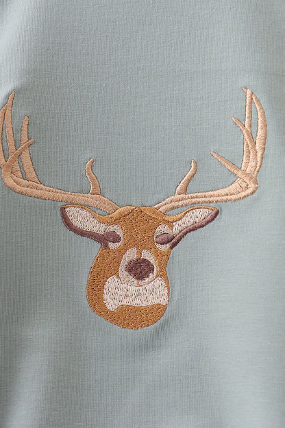 Sage Deer Embroidery Bubble