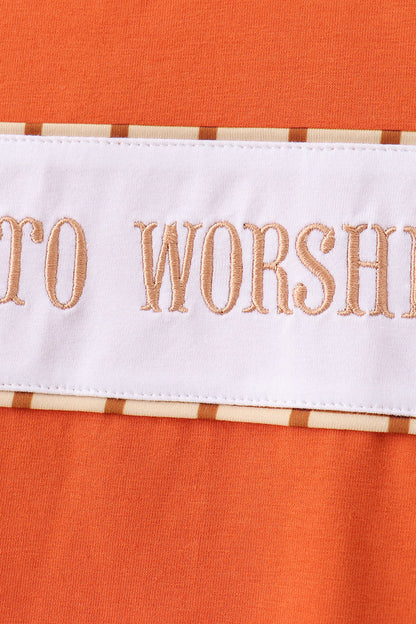 Made to Worship Embroidery Grid Pants Set