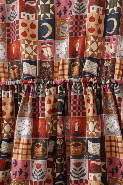 Brown Made to Worship Mom Dress
