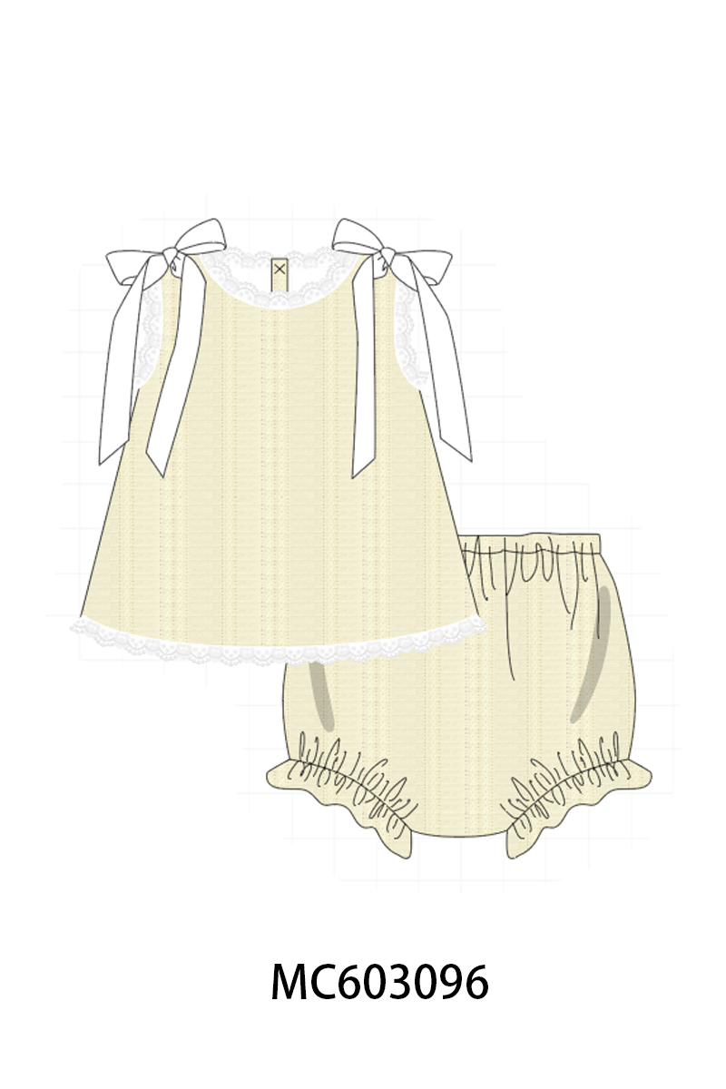 Beige Jacquard Bloomer Set