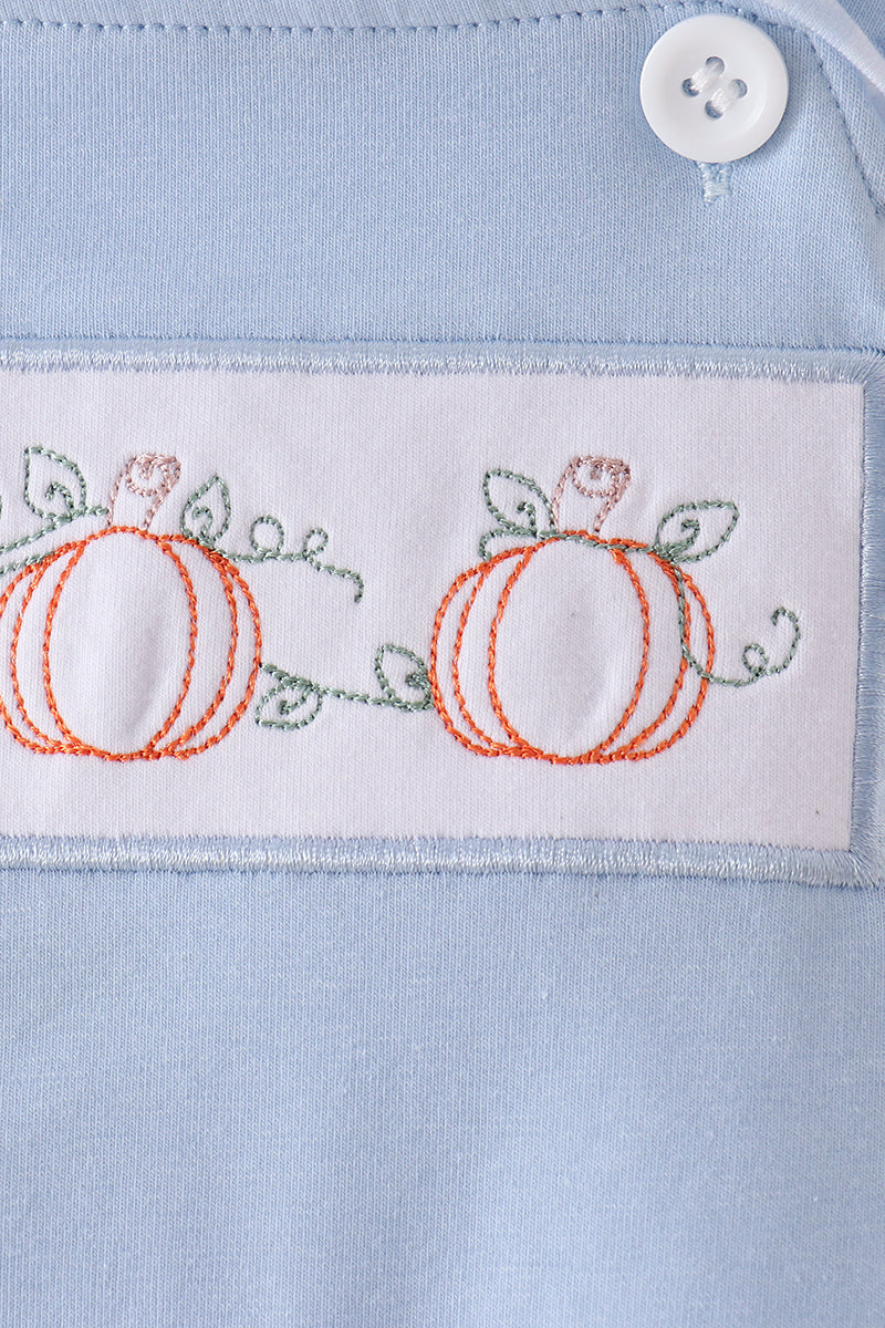 Blue Pumpkin Embroidery Bubble