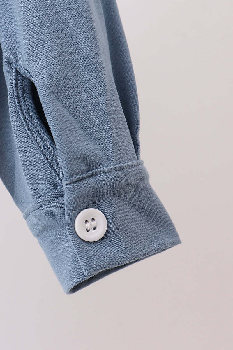 Blue Button Down Pocket Shirt