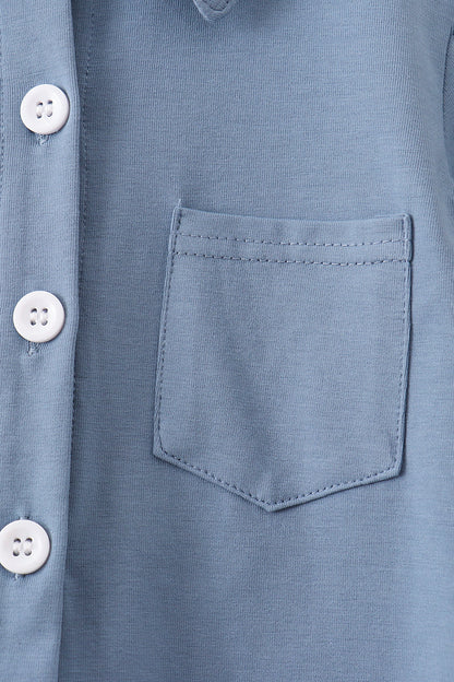 Blue Button Down Pocket Shirt