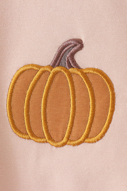 Pumpkin Embroidery Shorts Set