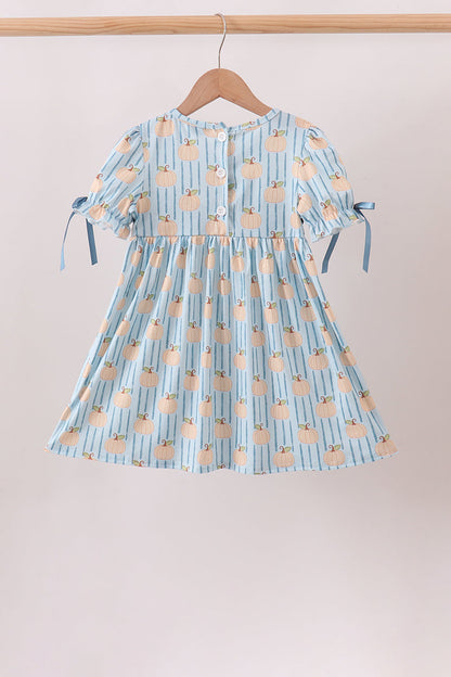 Blue Pumpkin Embroidery Ruffle Dress
