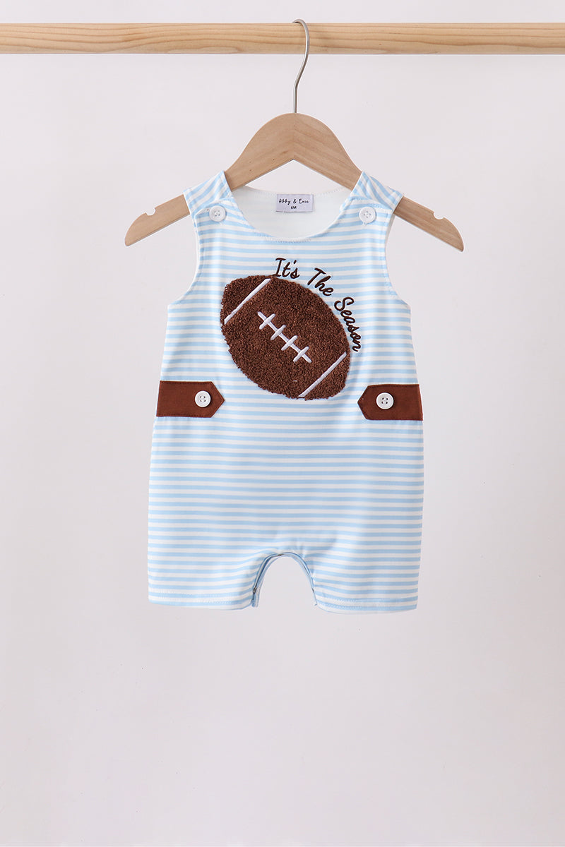 Blue Stripe Football French Knot Jon Jon