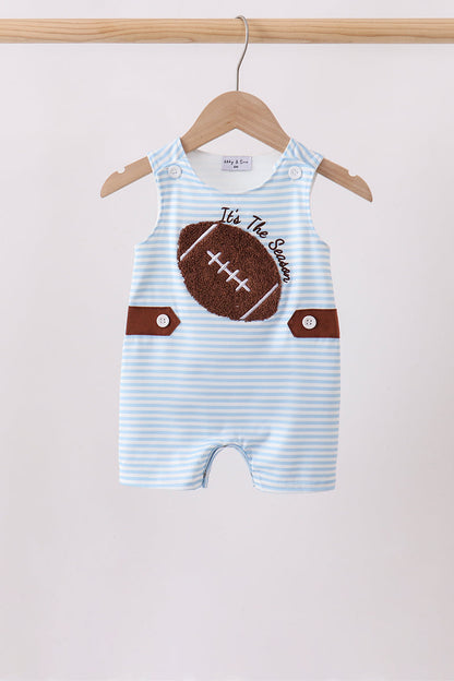 Blue Stripe Football French Knot Jon Jon
