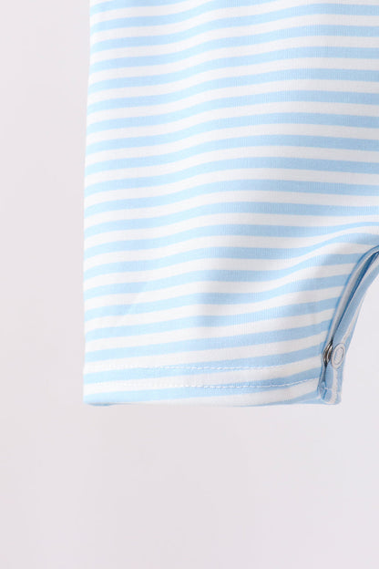 Blue Stripe Football French Knot Jon Jon