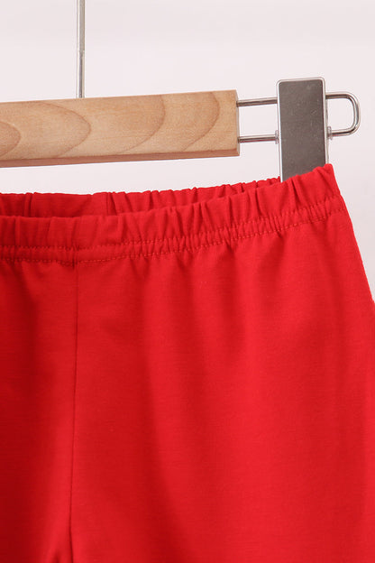 Maroon Farmland Ruffle Pants Set