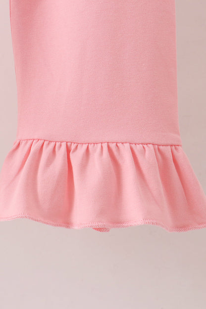 Purple Ghost Smocked Ruffle Pants Set