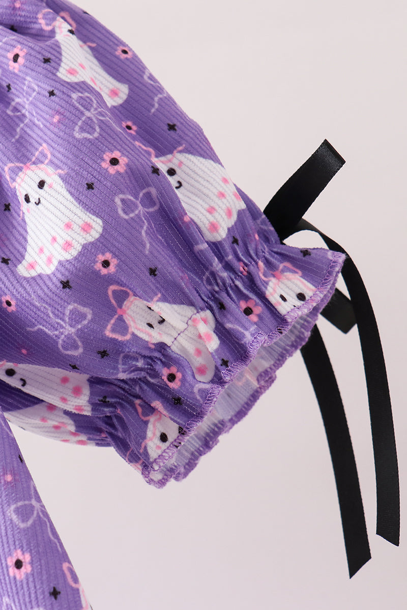 Purple Spooky Cute Smocked Dress
