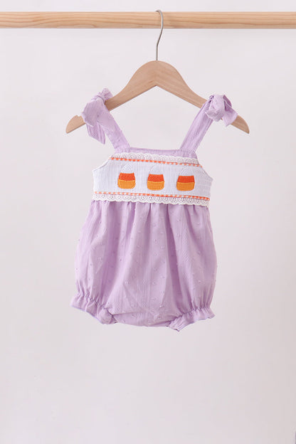 Purple Candy Smocked Bubble