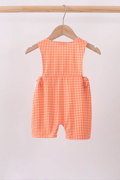 Orange Candy Smocked Gingham Jon Jon
