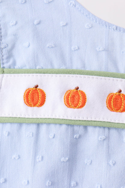 Blue Pumpkin Embroidery jacquard Ruffle Bloomer Set
