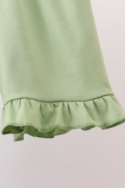 Blue Pumpkin Embroidery jacquard Ruffle Shorts Set