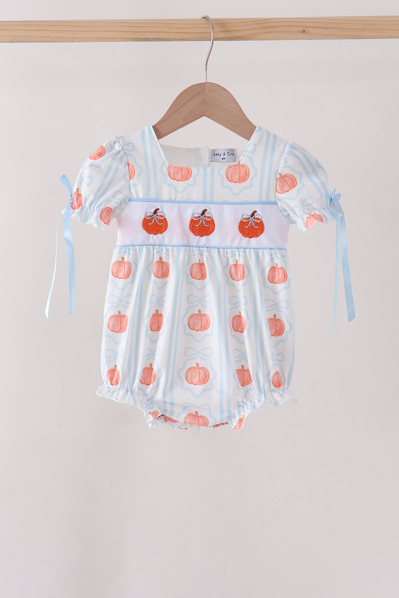 Blue Pumpkin Embroidery Bubble