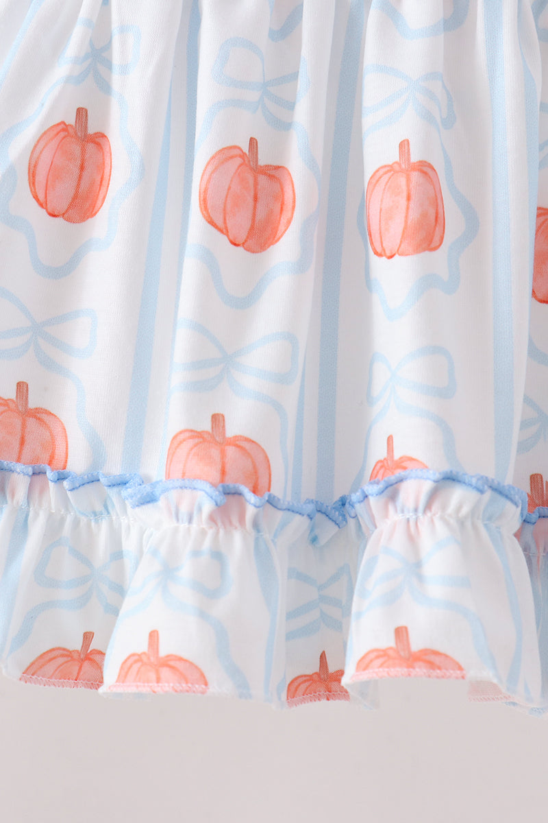 Blue Pumpkin Embroidery Ruffle Bloomer Set