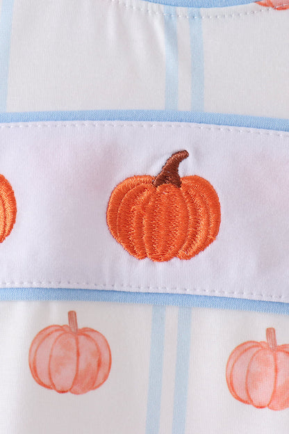 Blue Pumpkin Embroidery Bubble