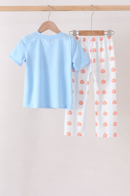 Blue Pumpkin Embroidery Pants Set