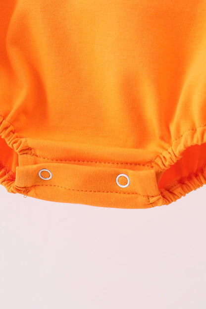 Orange Jack-O-Lantern  Applique Bubble