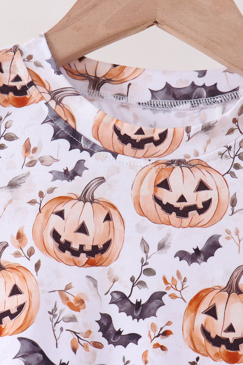 Gray Pumpkin Shorts Set