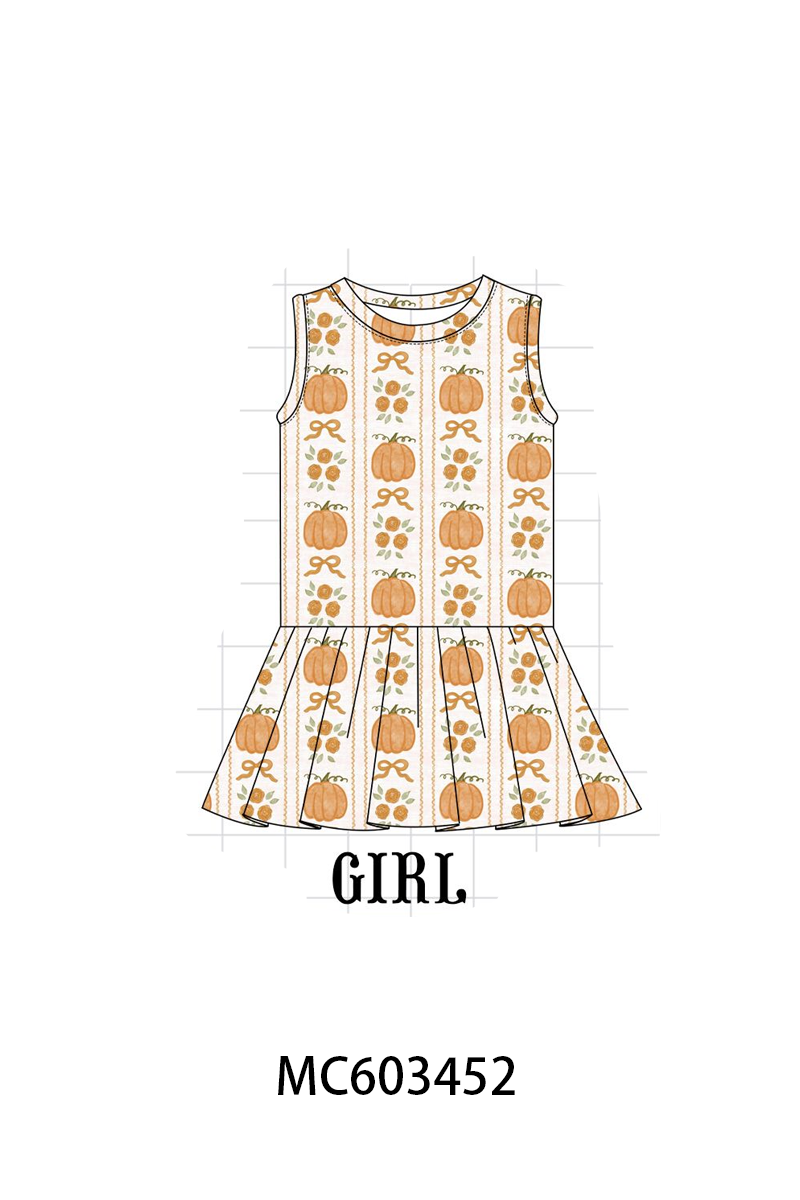 Pumpkin Bow Bamboo Dress