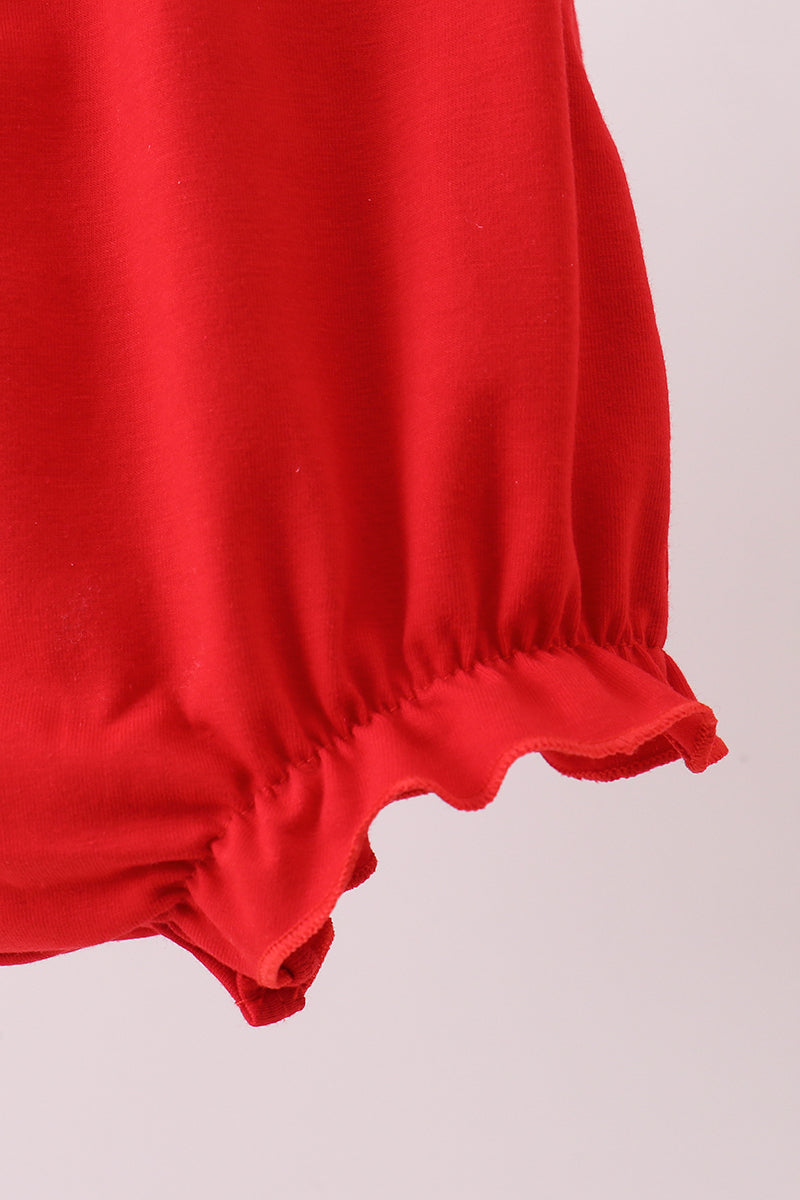 Red Georgia Go Dawgs Smocked Bubble