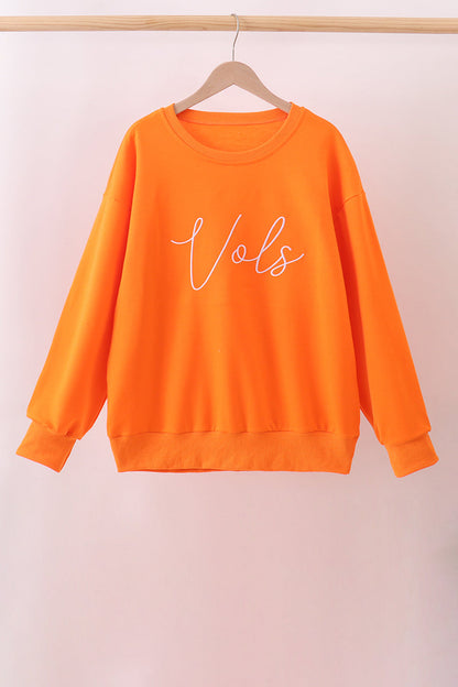 Orange Tennessee Vols Embroidery Mom&me Top