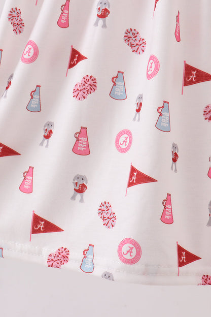 Pink Alabama Print Dress