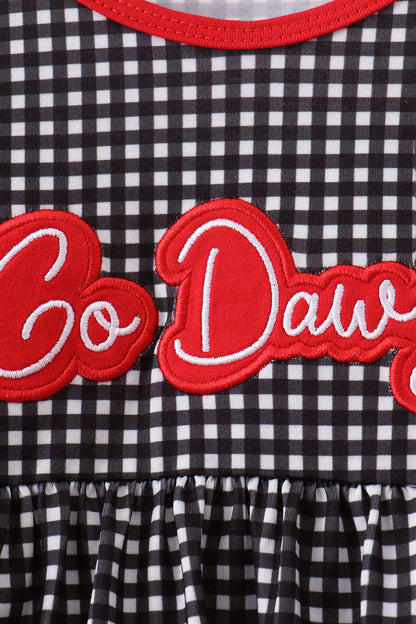 Red Georgia Embroidery Pants set