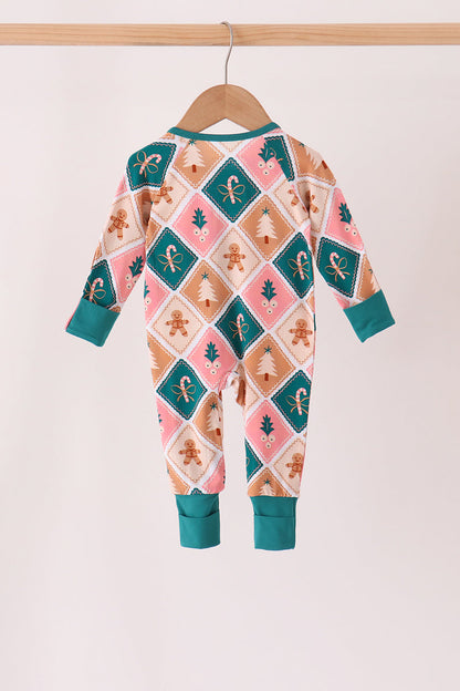 Green Gingerbread Bamboo Romper