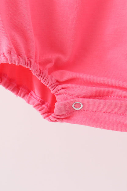 Pink sweet as pie embroidery ruffle bubble