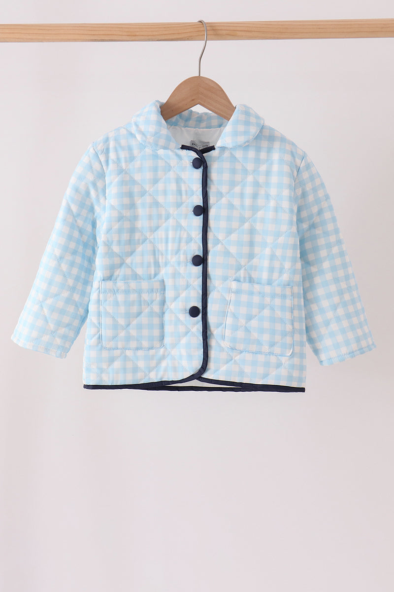 Blue gingham jacket