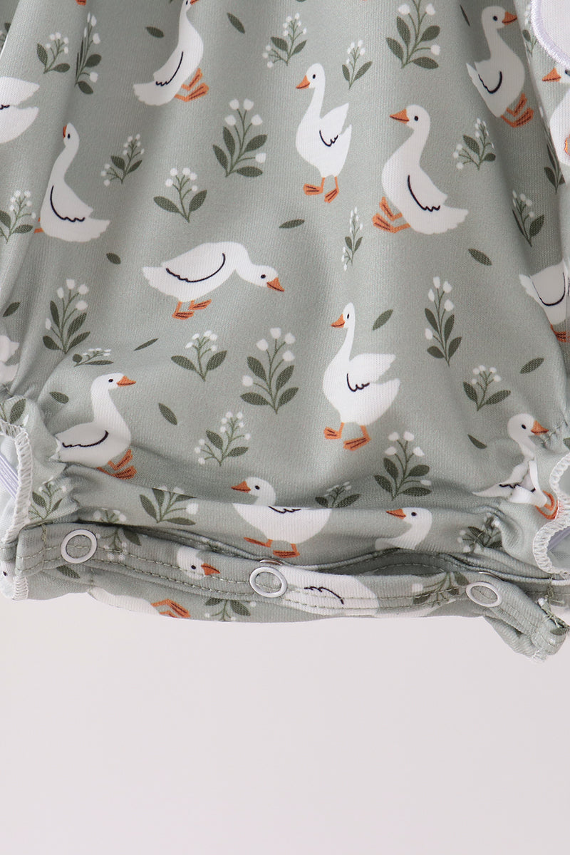 Grey goose applique ruffle bubble