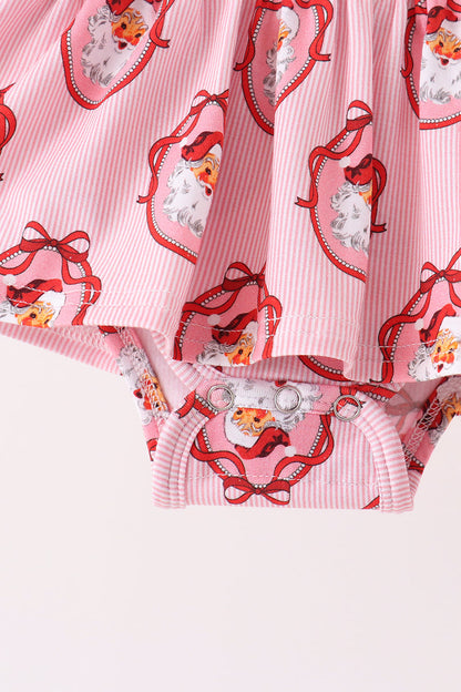 Pink santa claus bamboo ruffle bubble