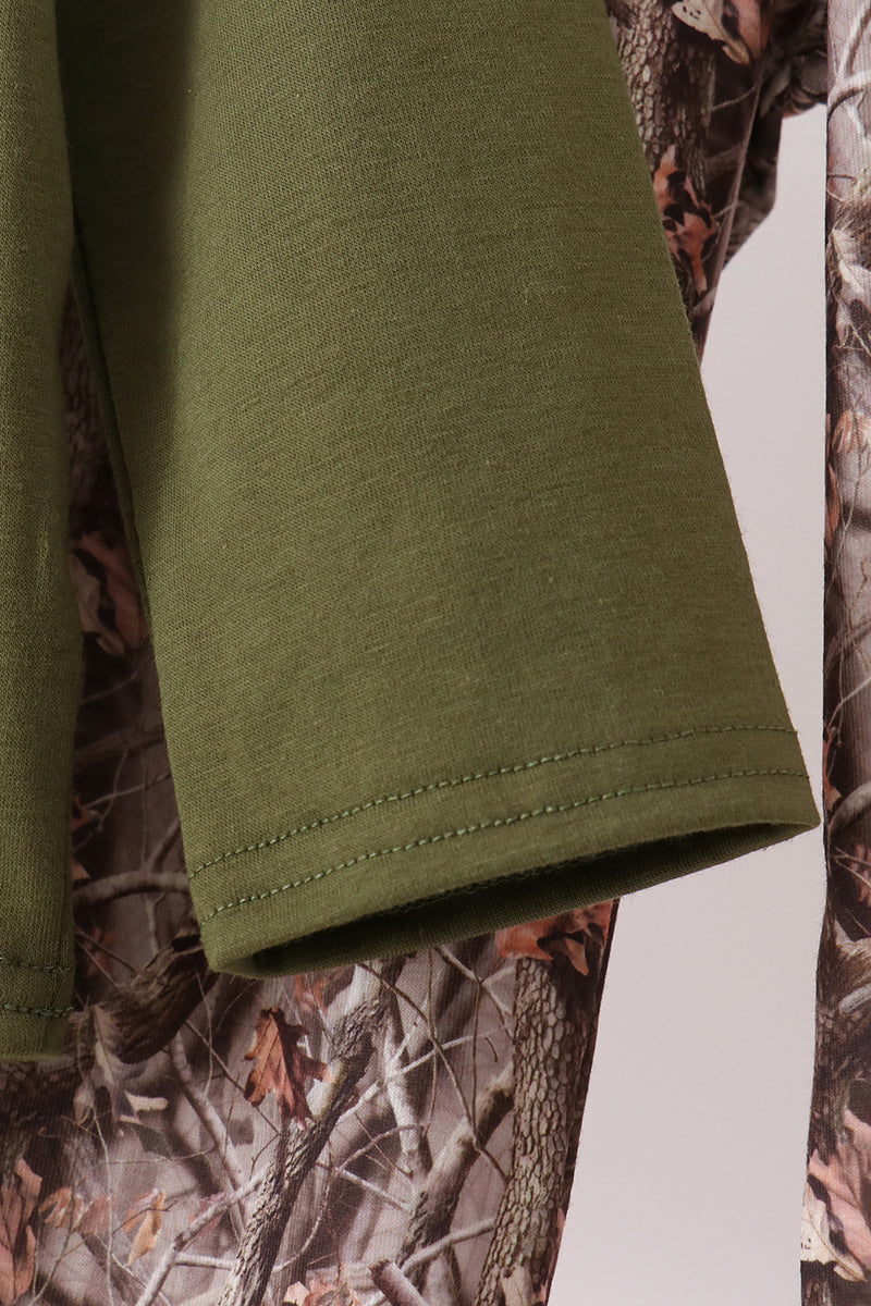 Forest camouflage turkey appliqu pants set