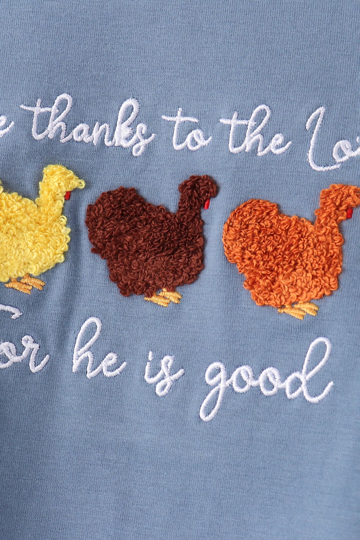 Teal turkey french knot pants set