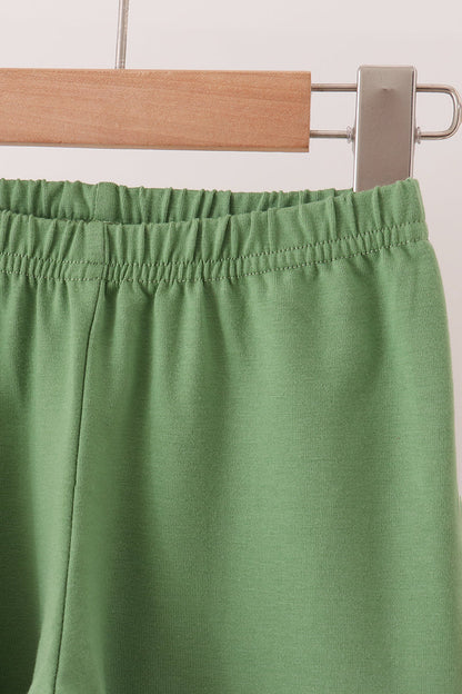 Green pumpkin turkey pants set