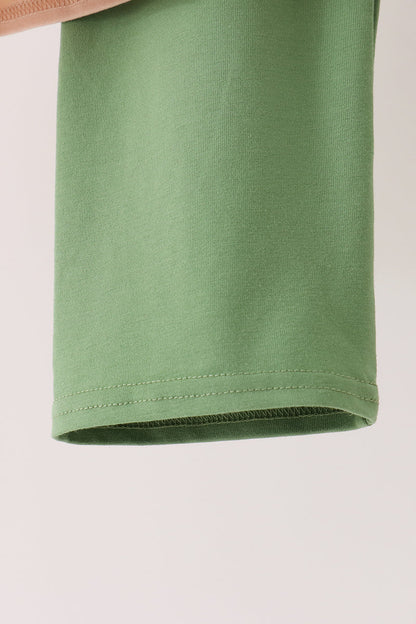 Green pumpkin turkey pants set