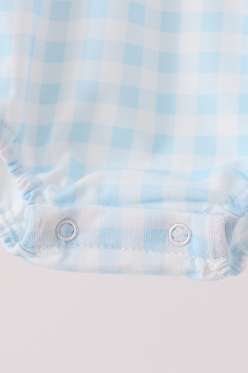Pumpkin Pie Embroidery Gingham Bubble