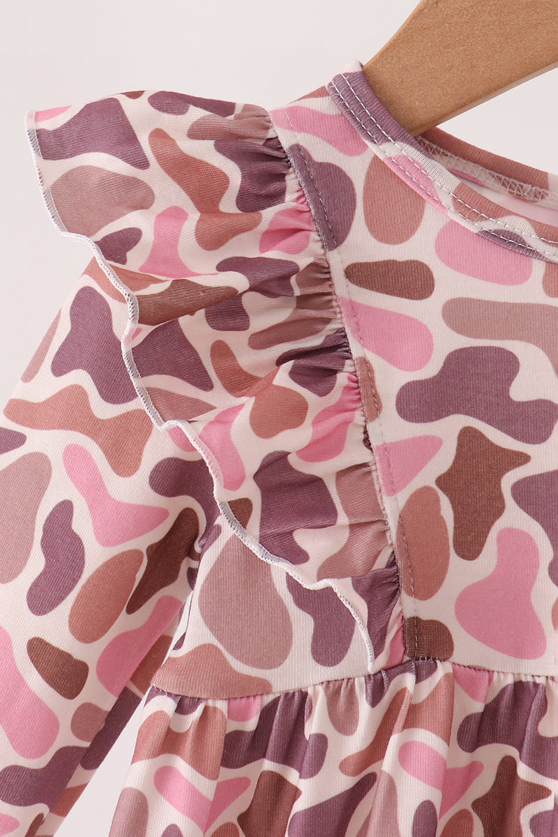 Pink leopard rufle bubble