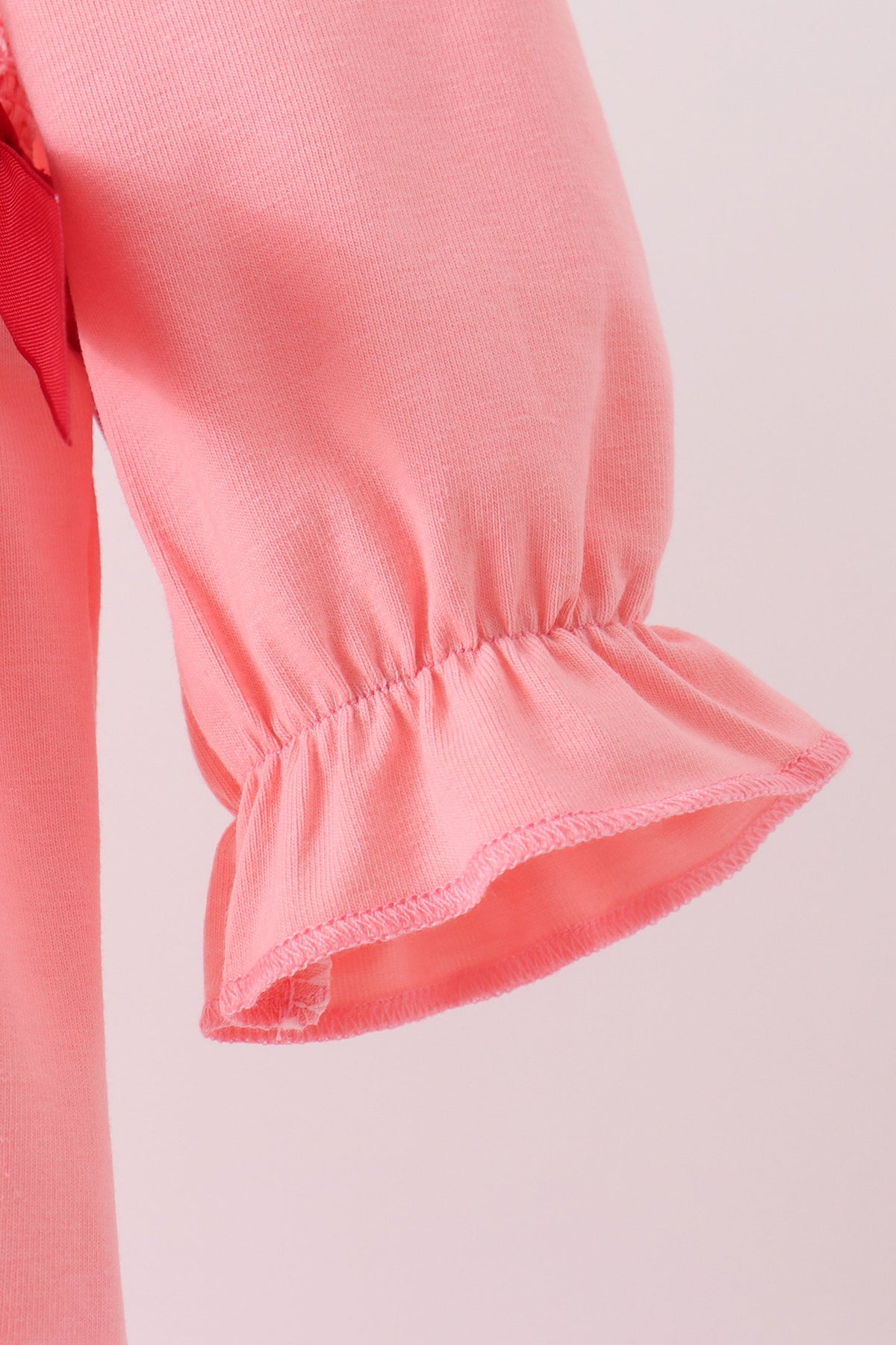 Pink turkey smocked bow bubble